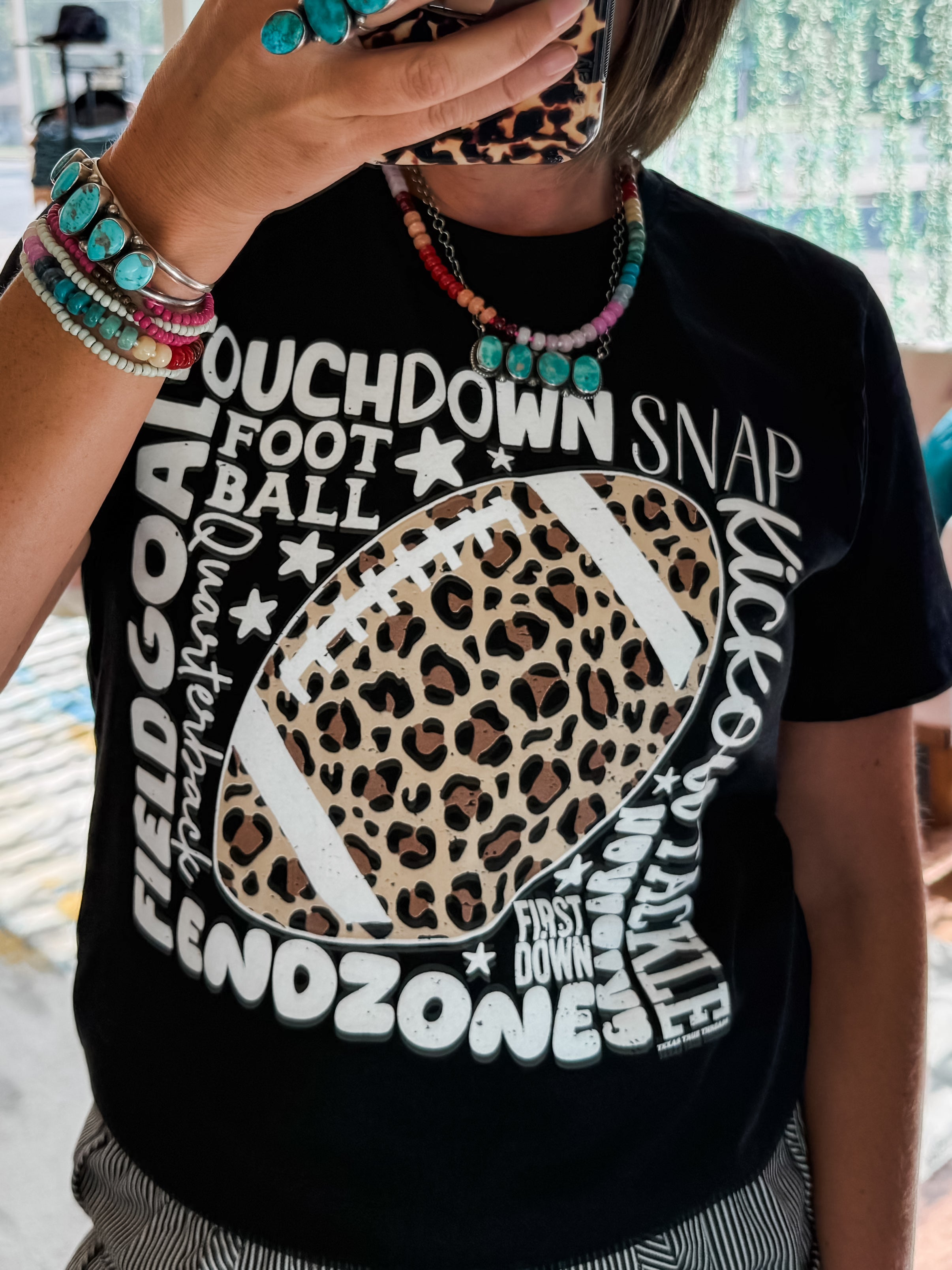 Leopard Football Tee