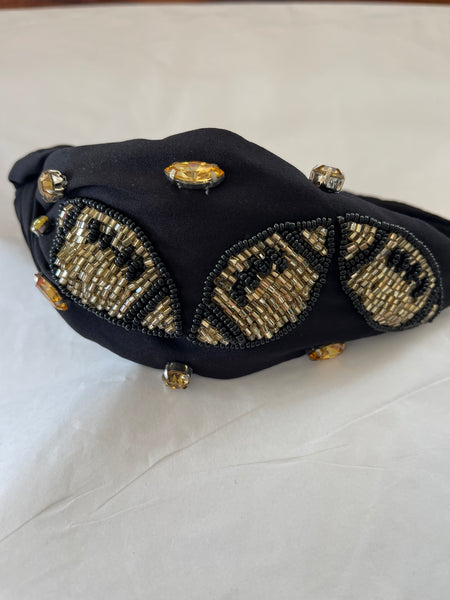 Football Beaded Headband