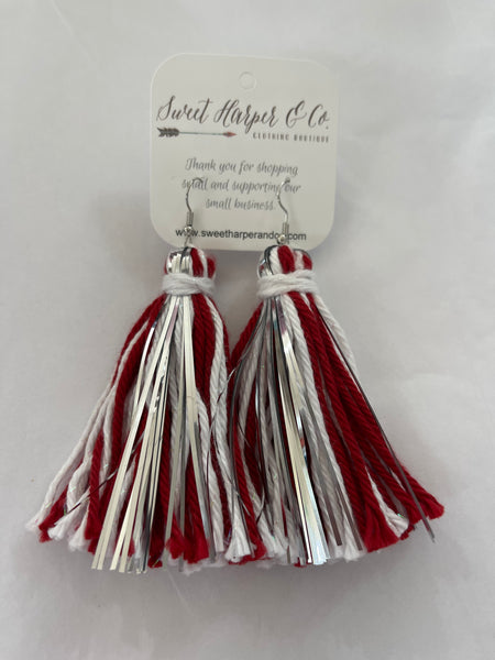 Yarn Tassel Earrings