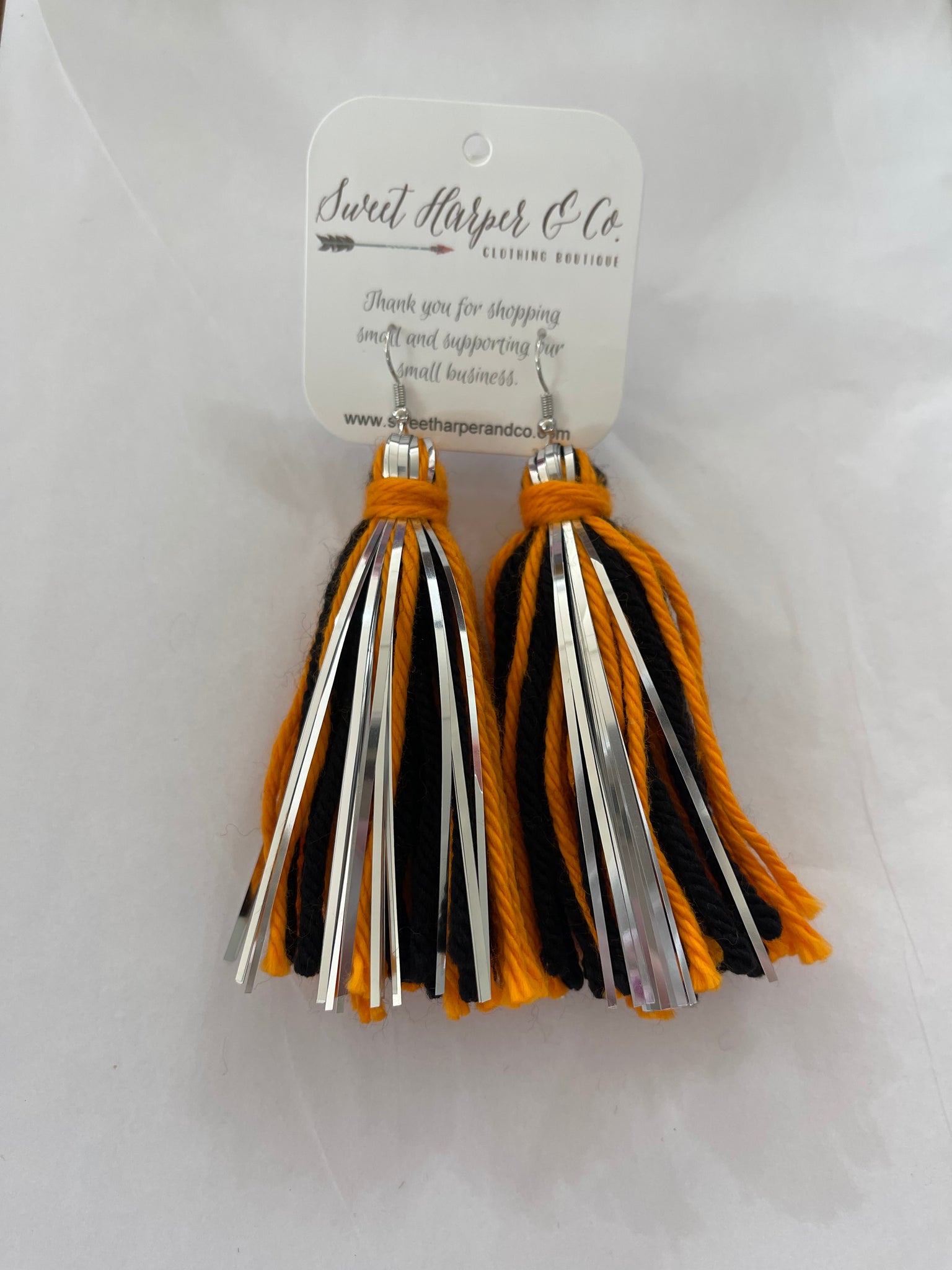 Yarn sales tassel earrings