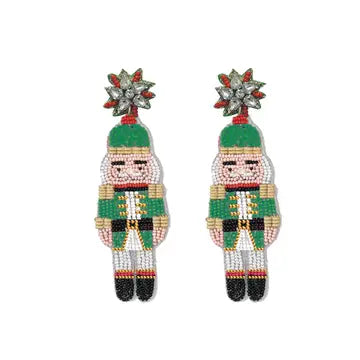 Beaded Nutcracker Earrings
