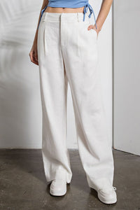 Linen Pintuck Pants