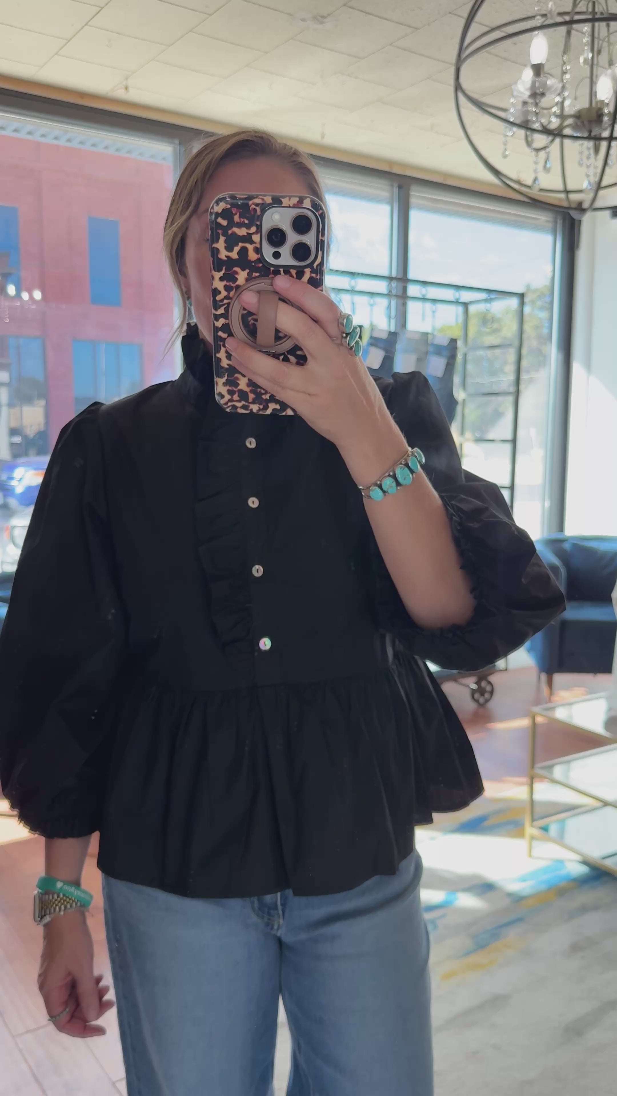 Ruffle Peplum Top
