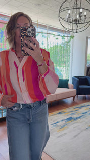 Summer Sky Button Down Top