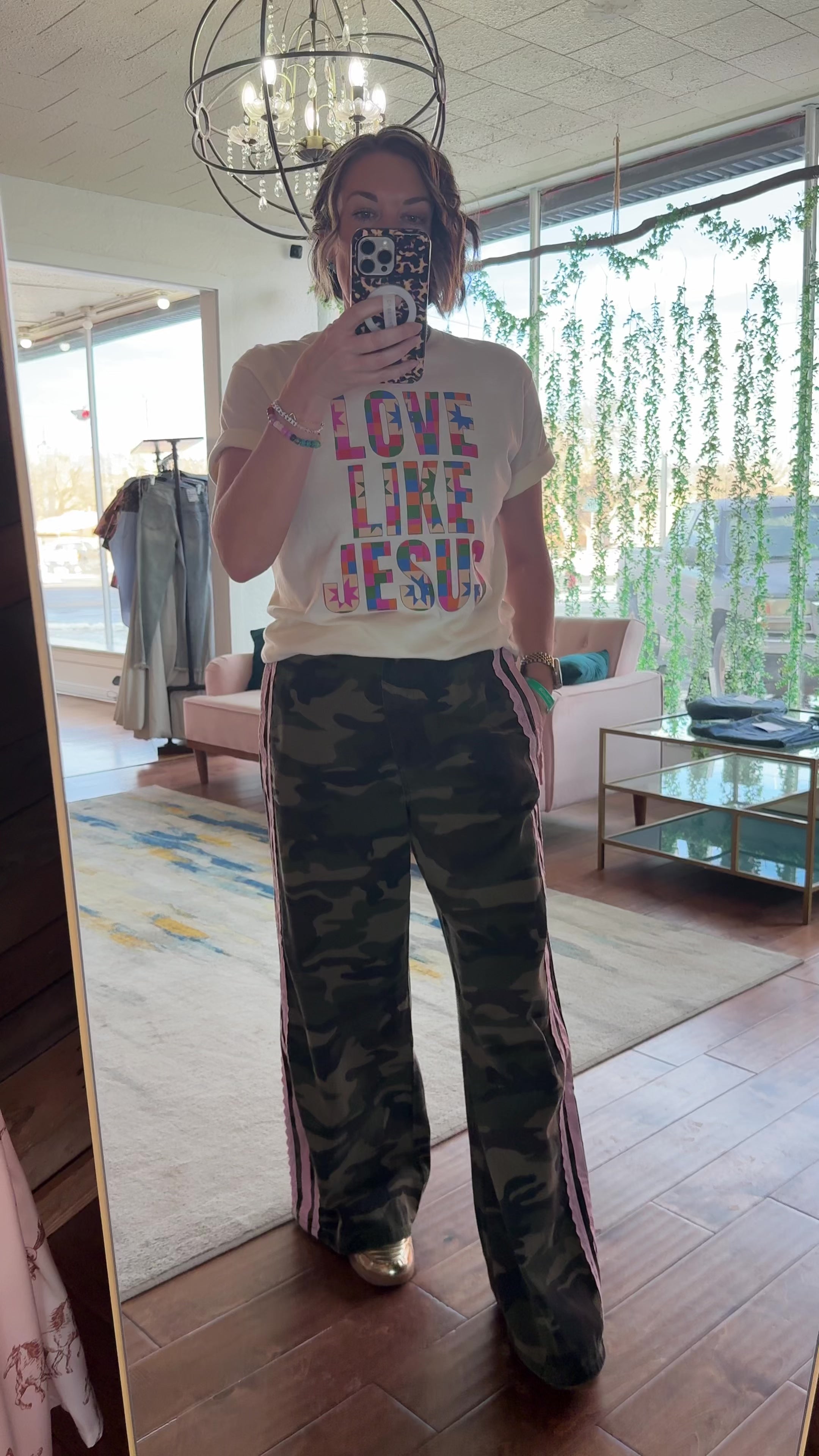 Pink Trim Camo Pants