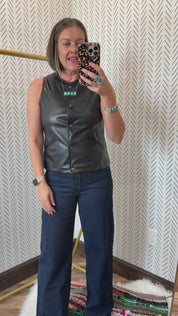 Vegan Leather Vest