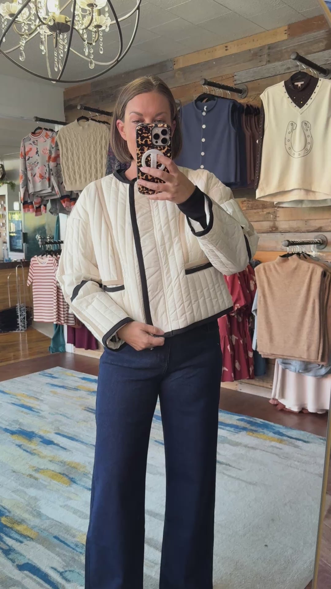 Piped Quilted Jacket