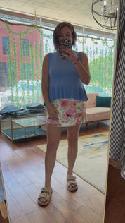Watercolor Floral Skort