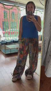 Watercolor Balloon Bottom Pants
