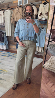 Martini Olive Stripe Pants