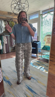 Sassy Snake Cropped Jeans