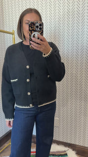 Whipstitch Sweater Cardigan