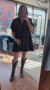 Pleather Mini Dress