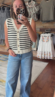 Chunky Stripe Sweater Vest