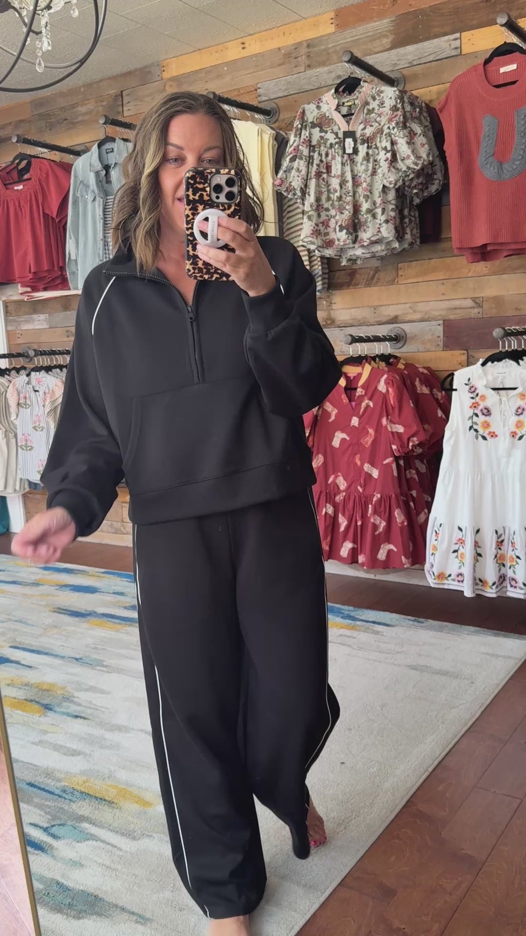 Piping Athleisure Pant Set