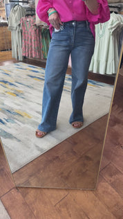 Holly Wide Leg Raw Hem Jeans