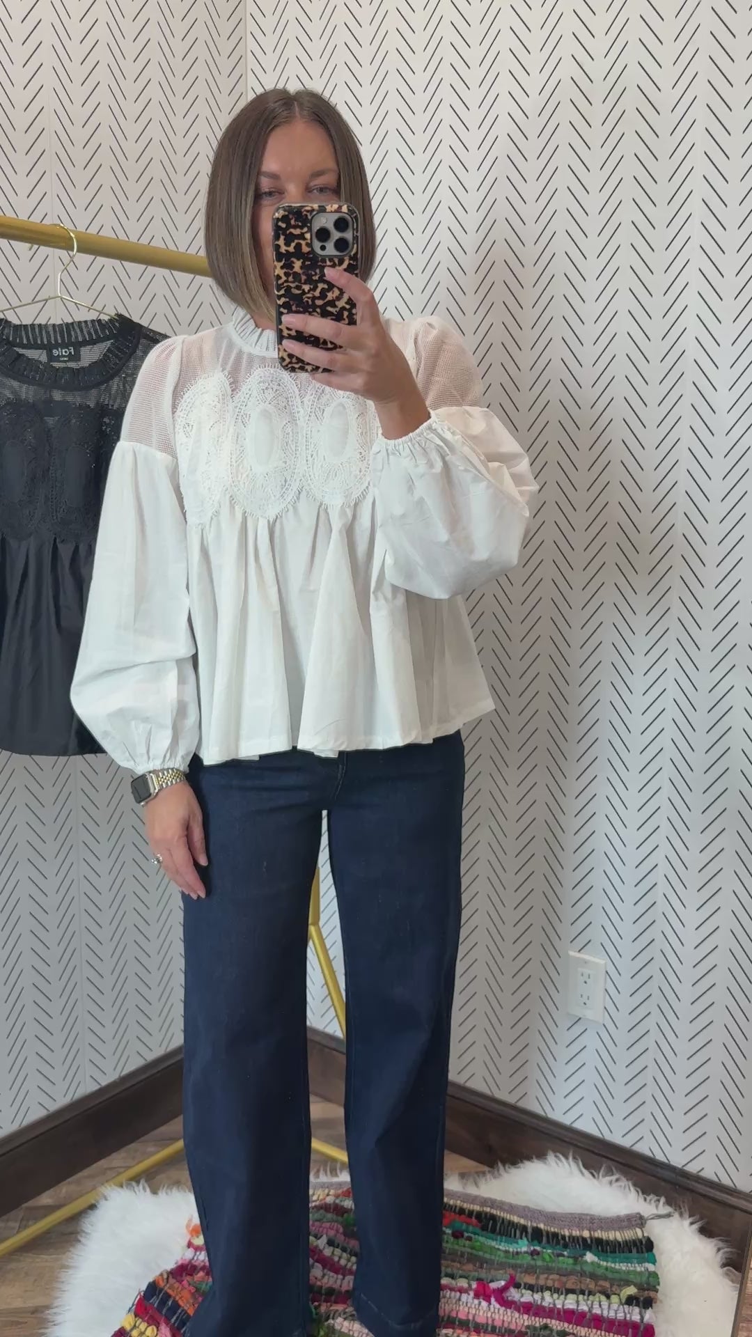 Ellie Applique Long Sleeve Top