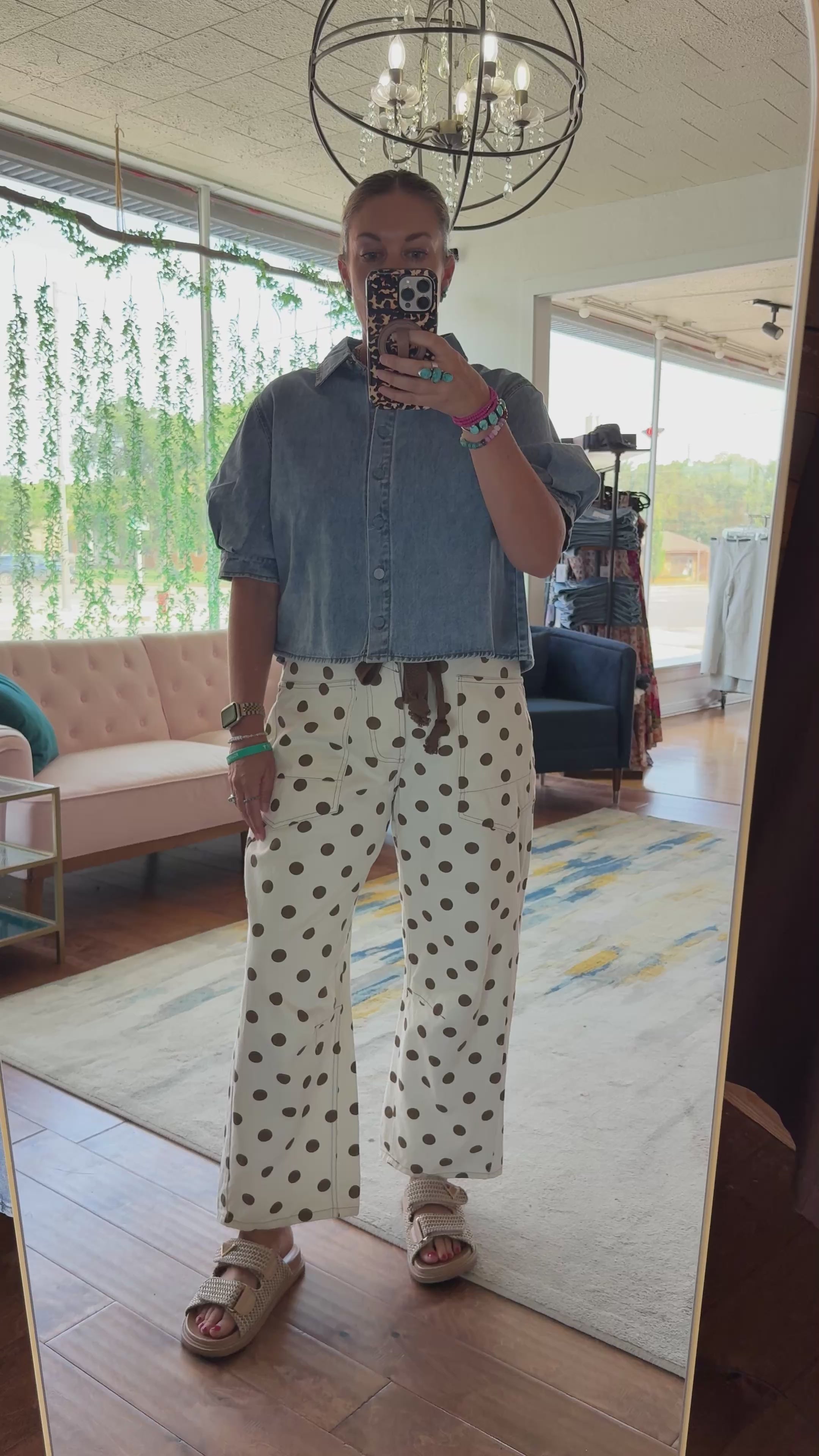 Polka Dot Barrel Pants