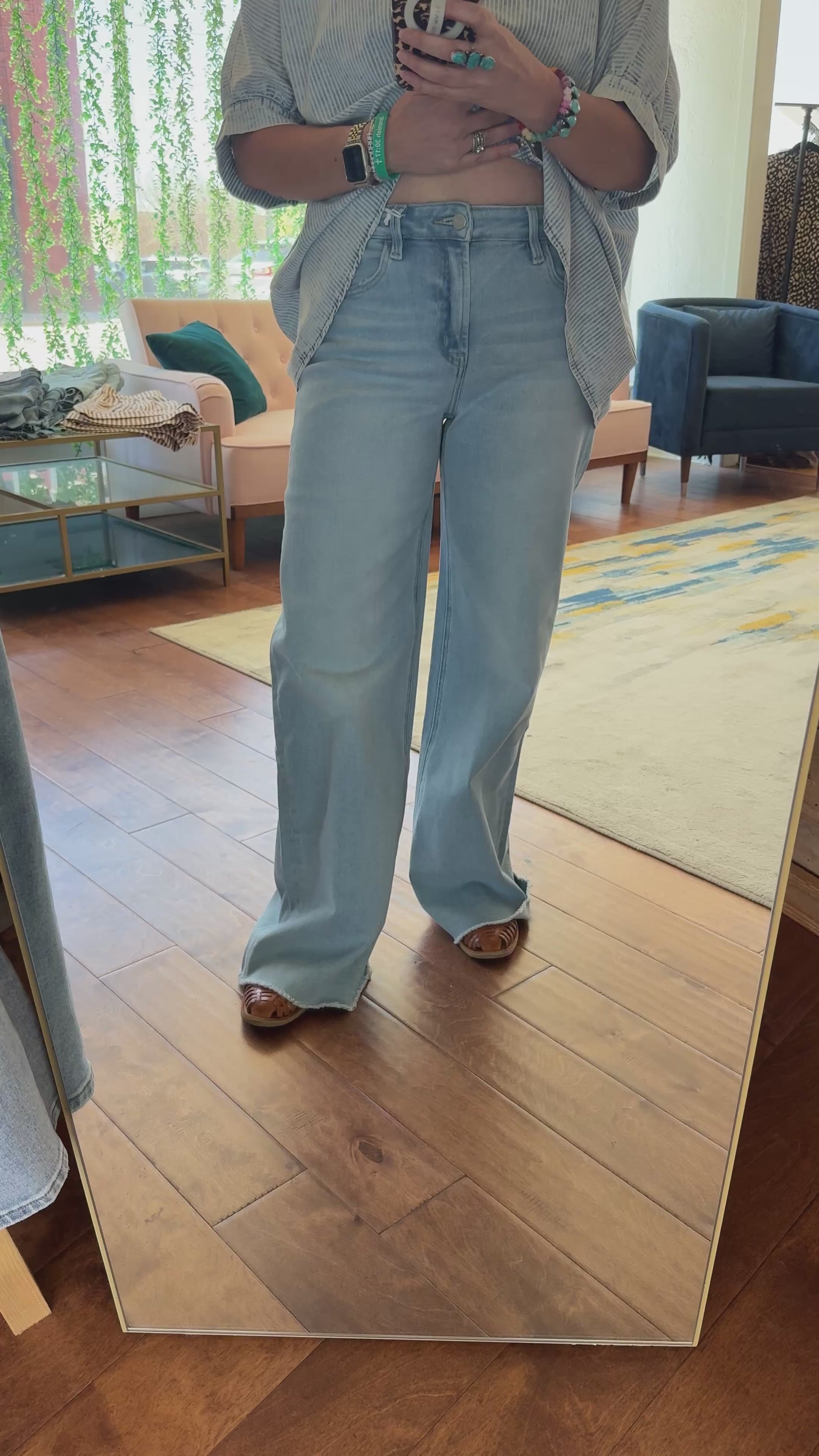 Light Wash Wide Leg Jeans