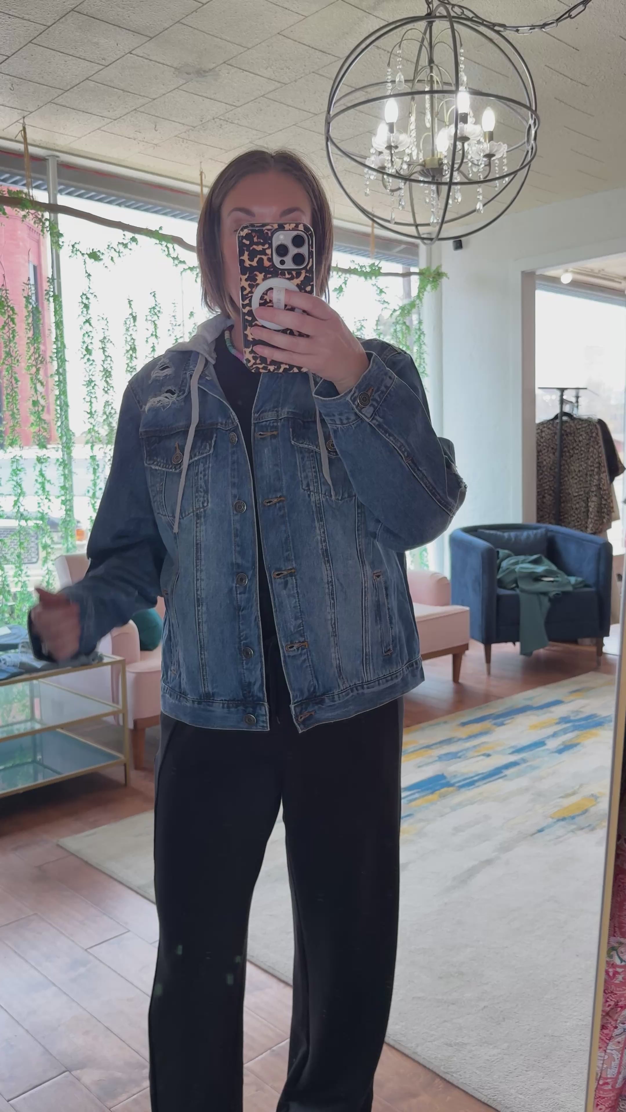 Vintage Denim Hoodie