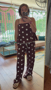 Polka Dot Peplum Top