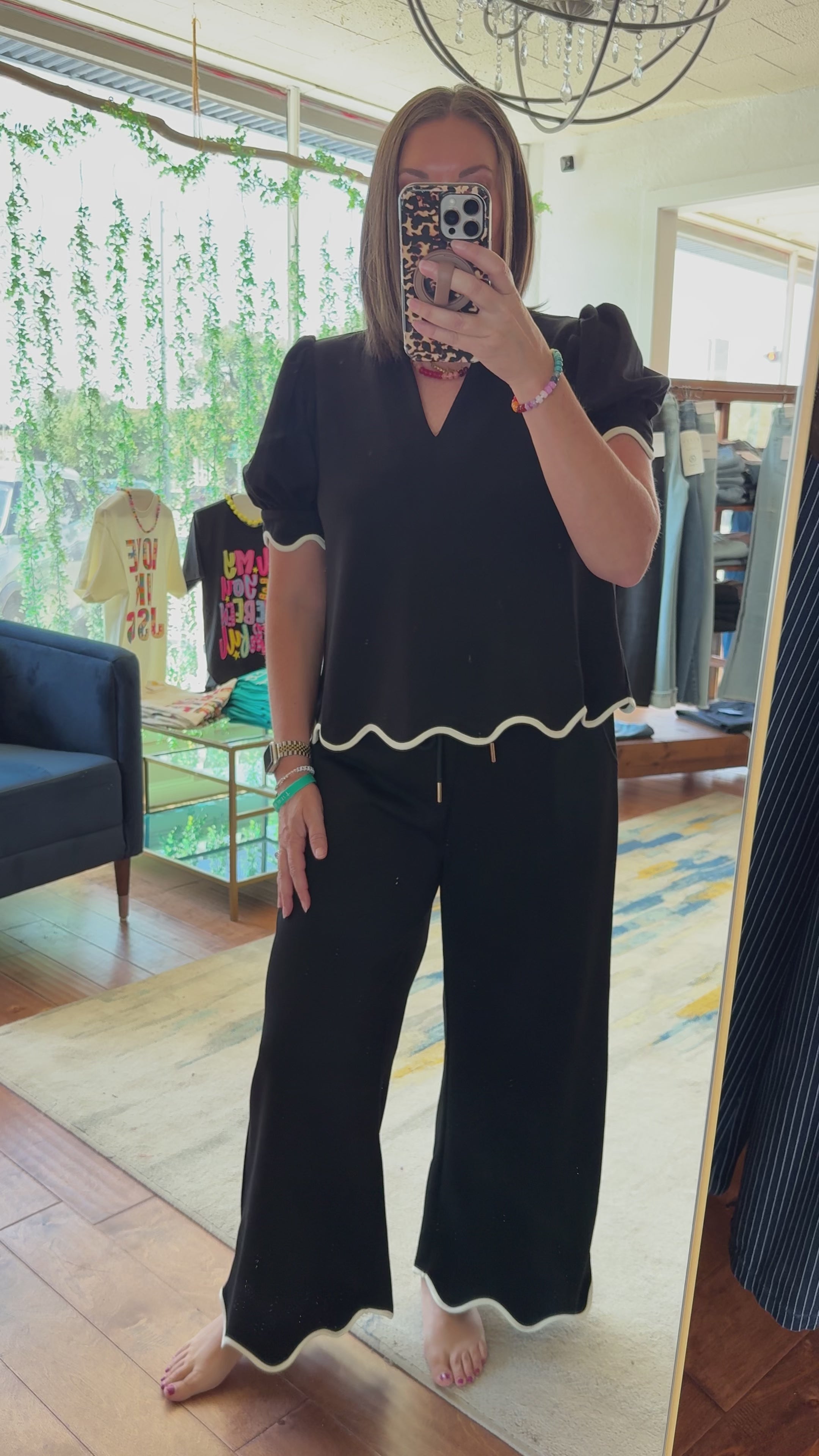 Storey Scalloped Top