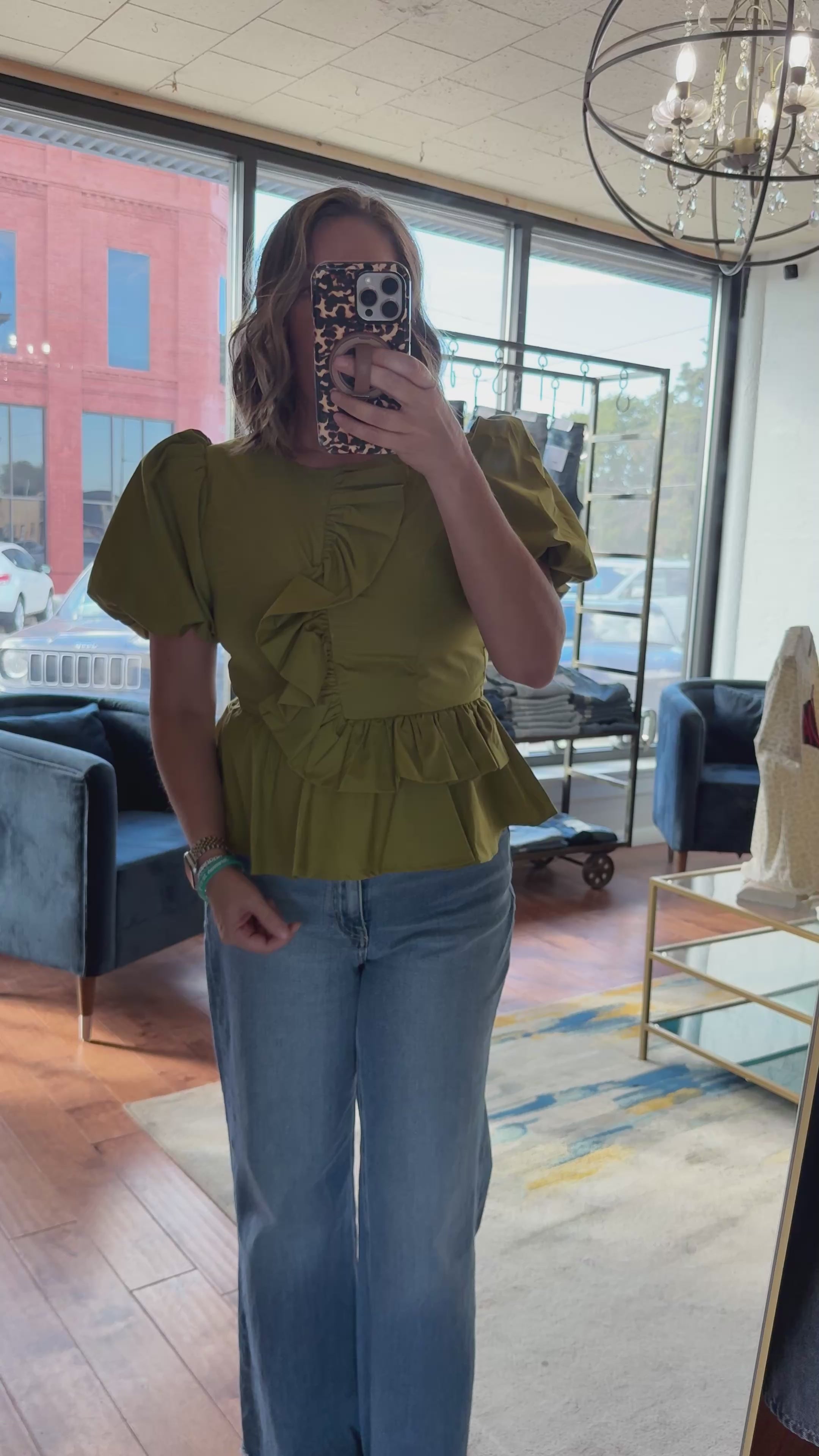 Willow Rouched Peplum Top