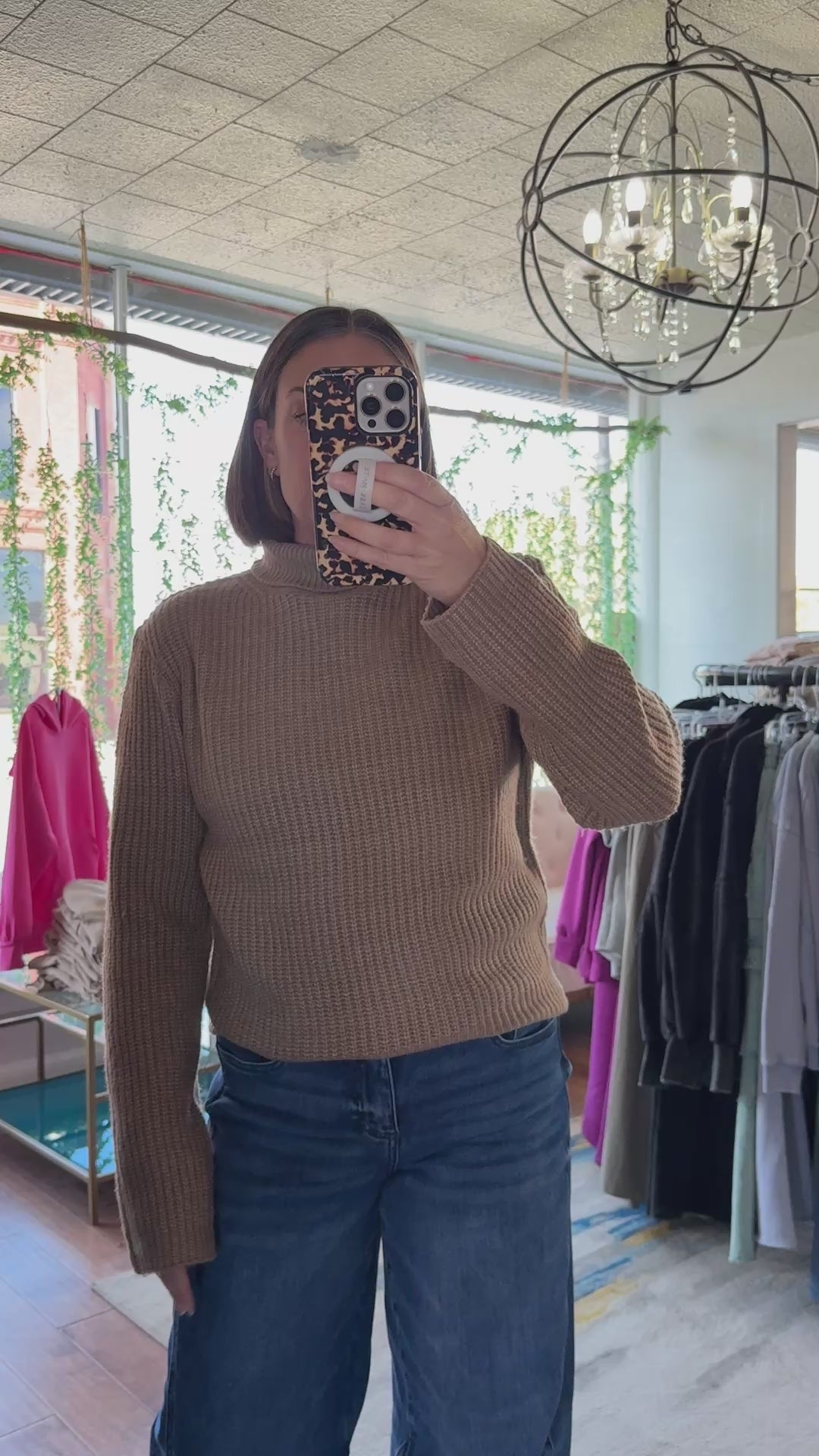 Ribbed Turtleneck Sweater