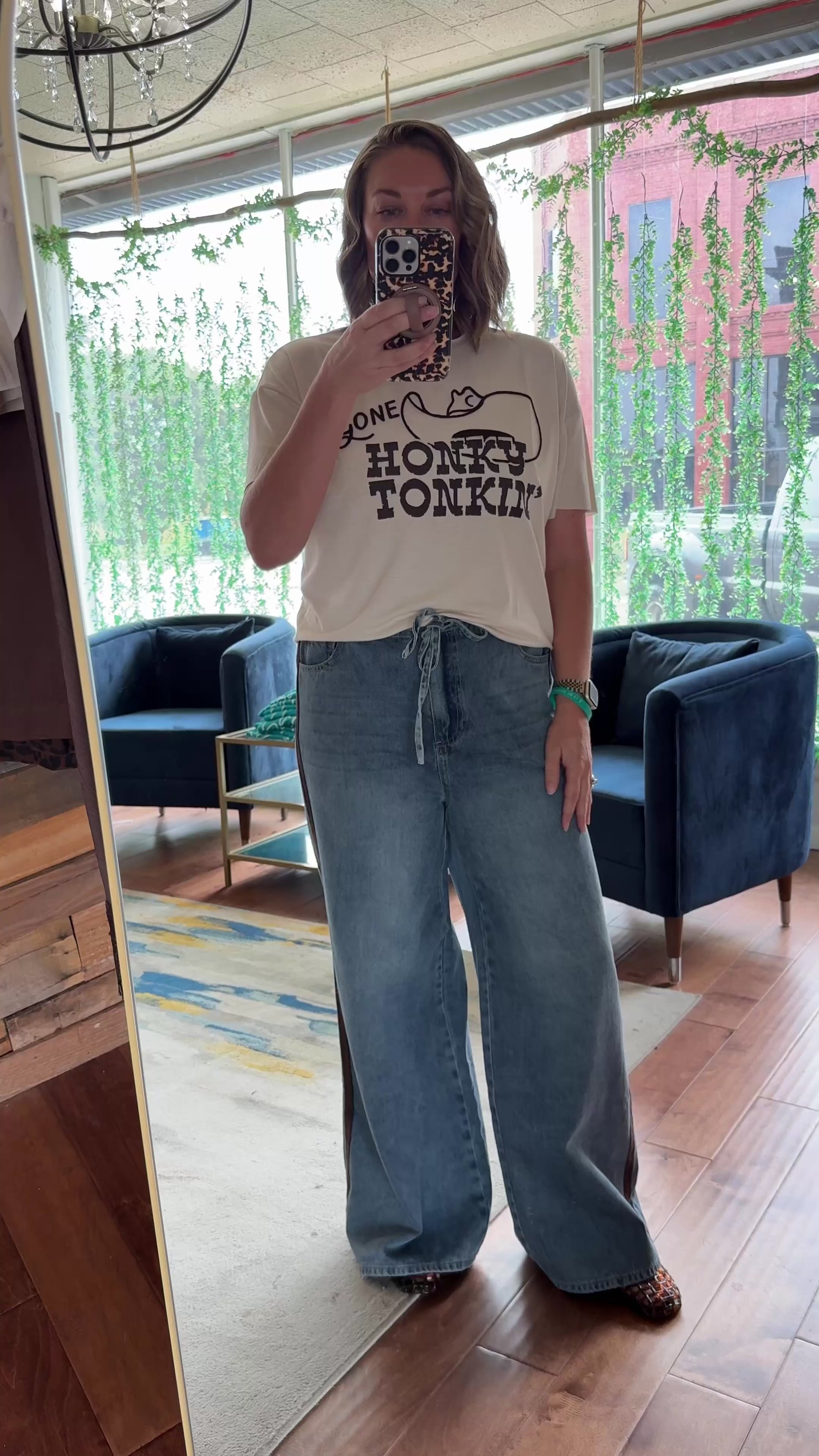 Suede Side Denim Pants