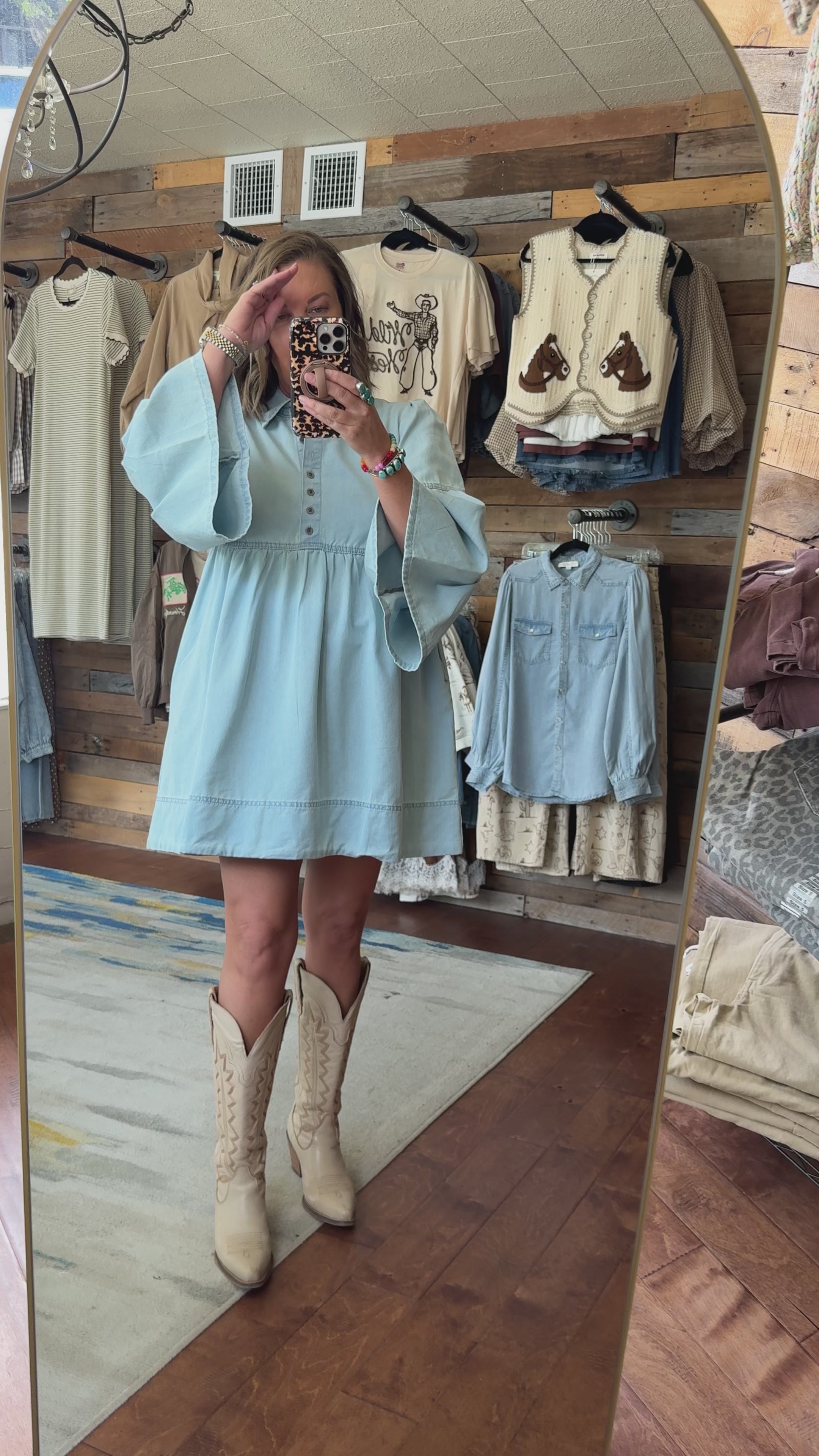 Denim Babydoll Dress