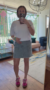 Striped Casual Mini Skirt