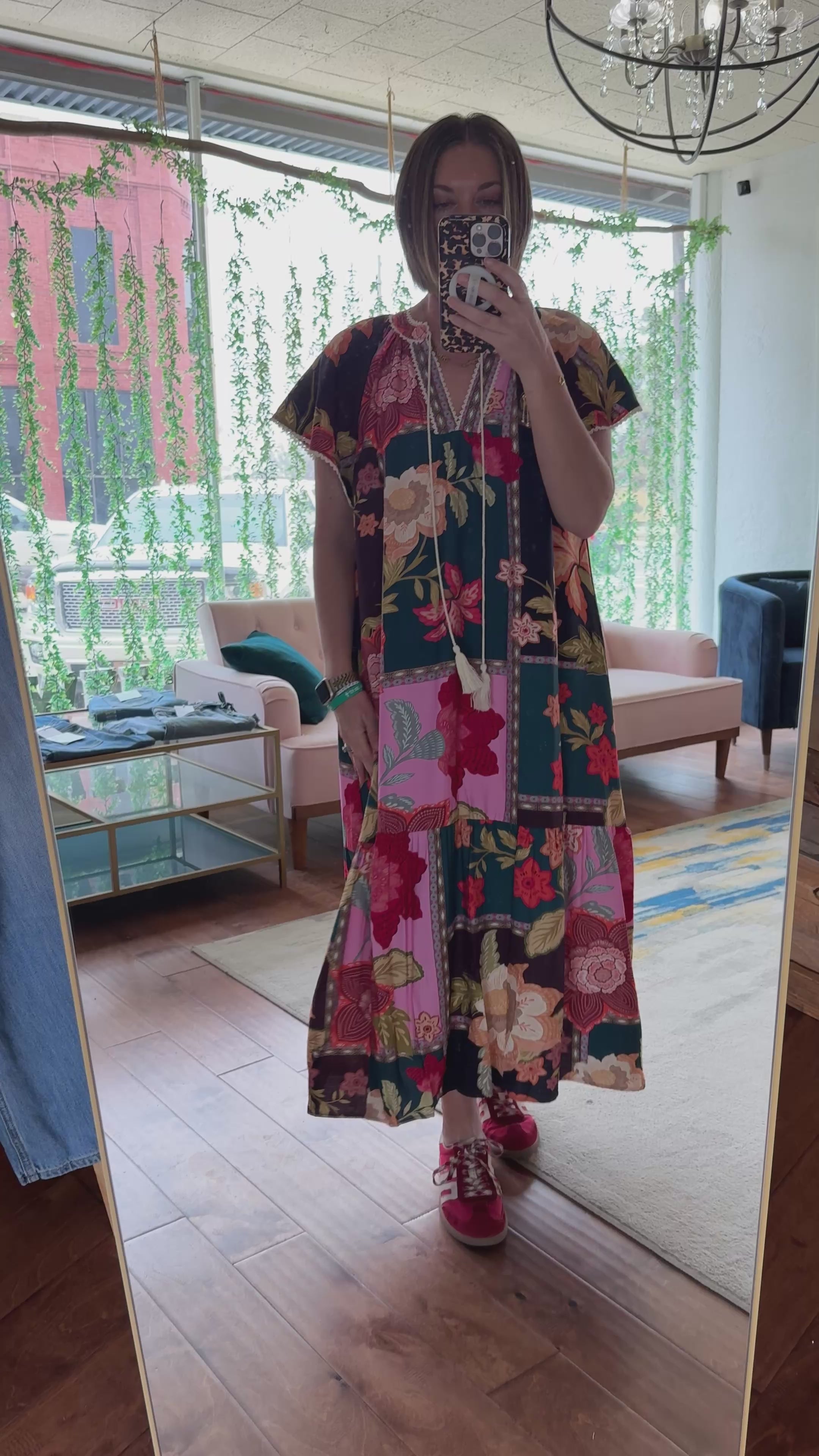 Mix Patchwork Floral Maxi Dress