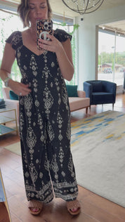 Sweetheart Neckline Boho Jumpsuit