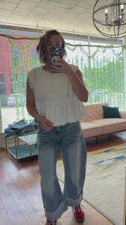 Lace Decorated Sleeveless Top