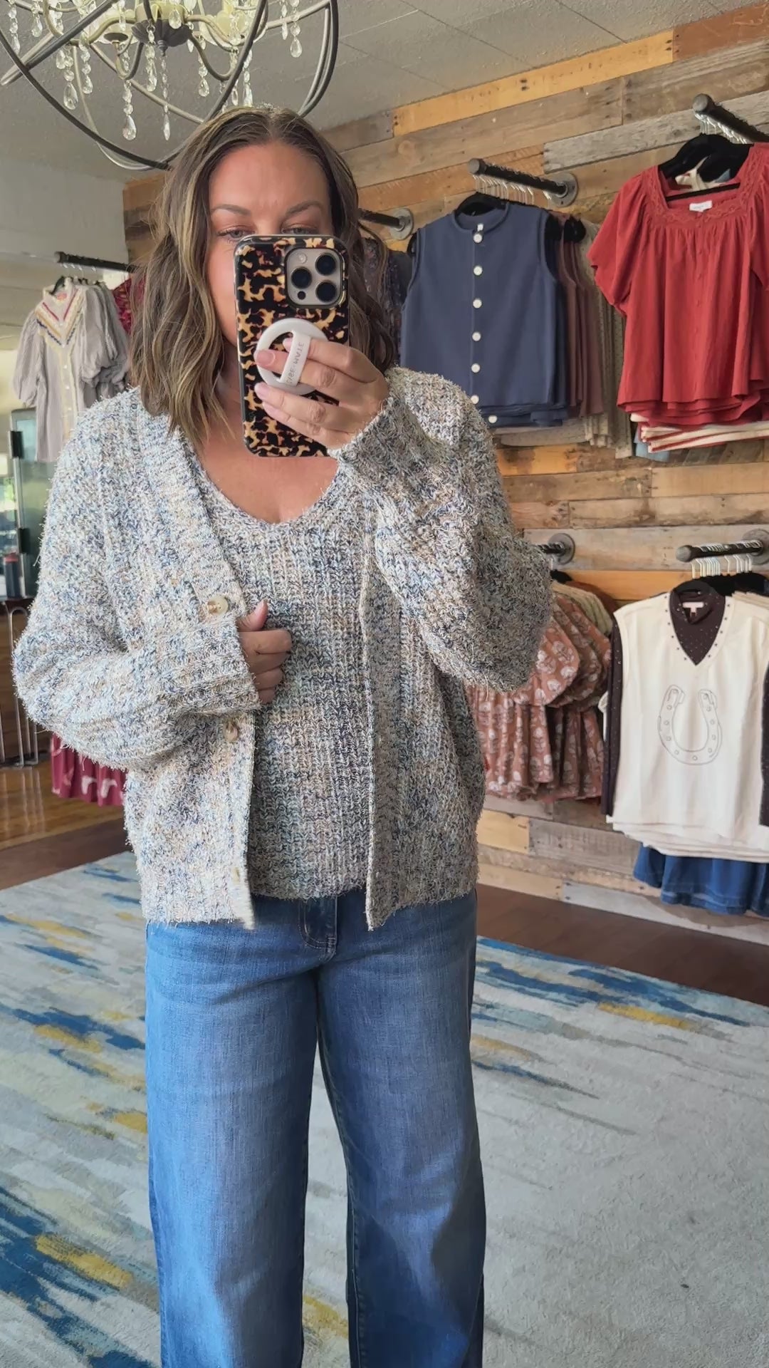 Paloma Blue Confetti Cardigan