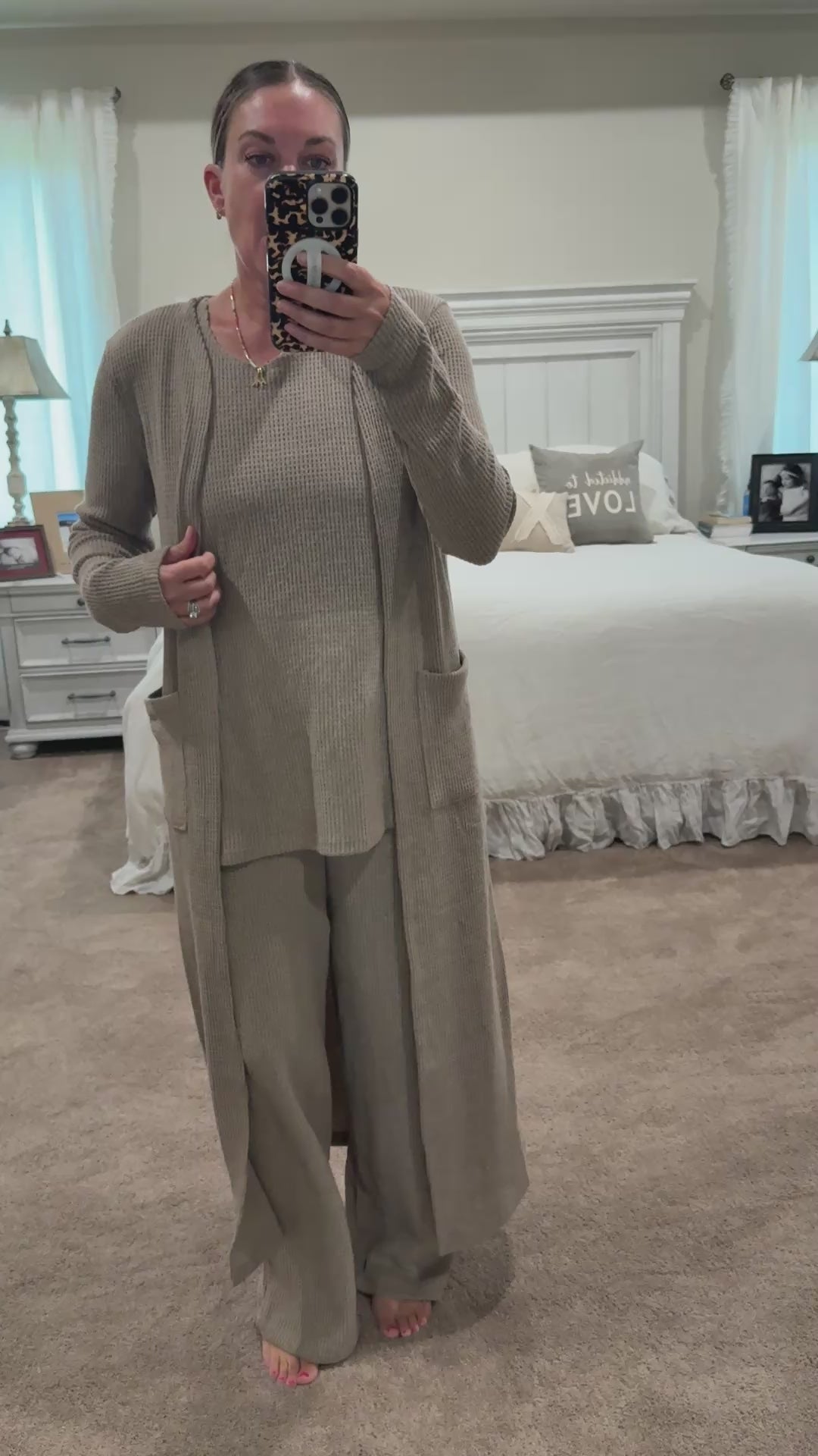 Unwind Waffle Pant Set